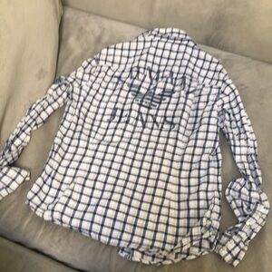 Armani jeans long sleeve button down top size xl